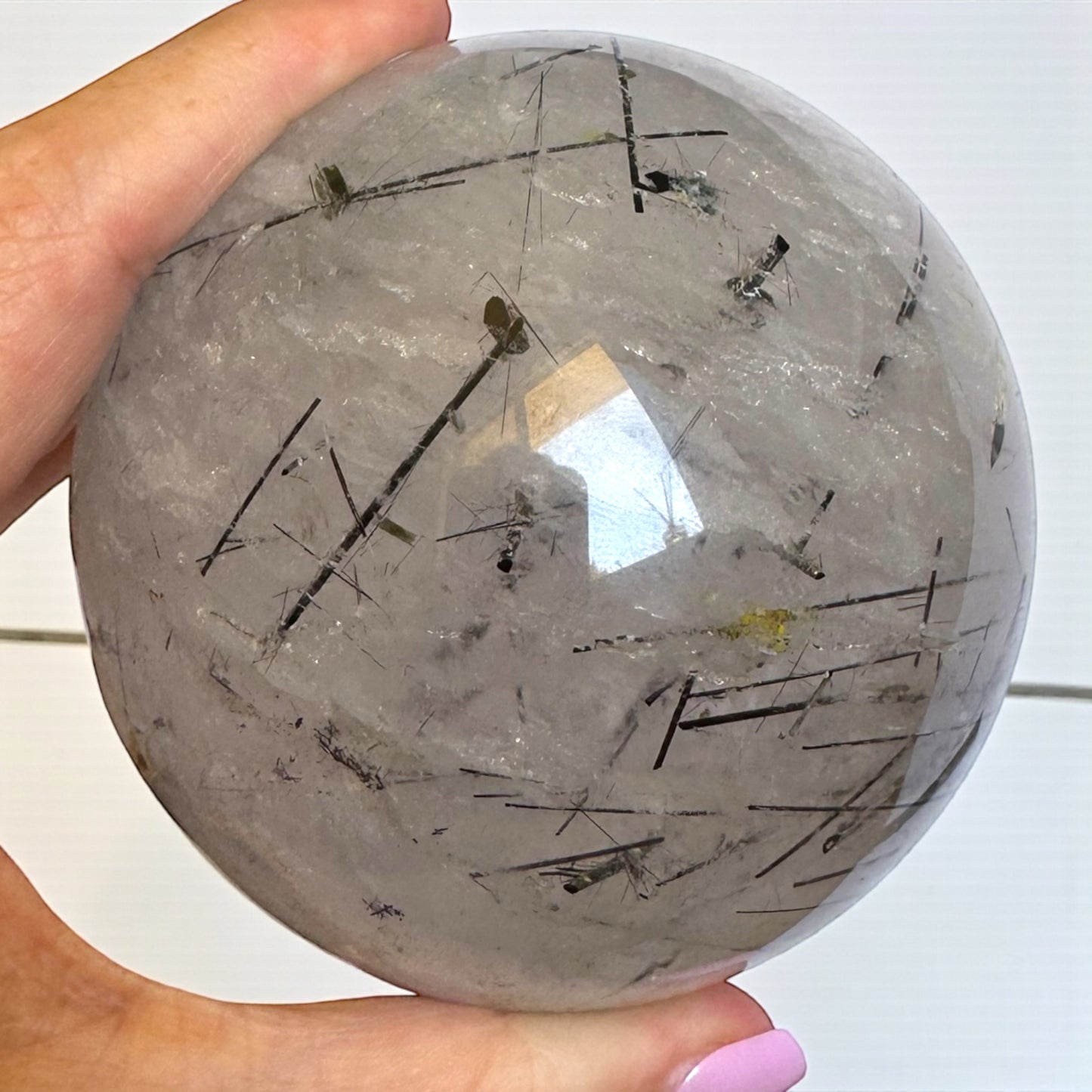 Tourmaline in Quartz Sphere 8cm