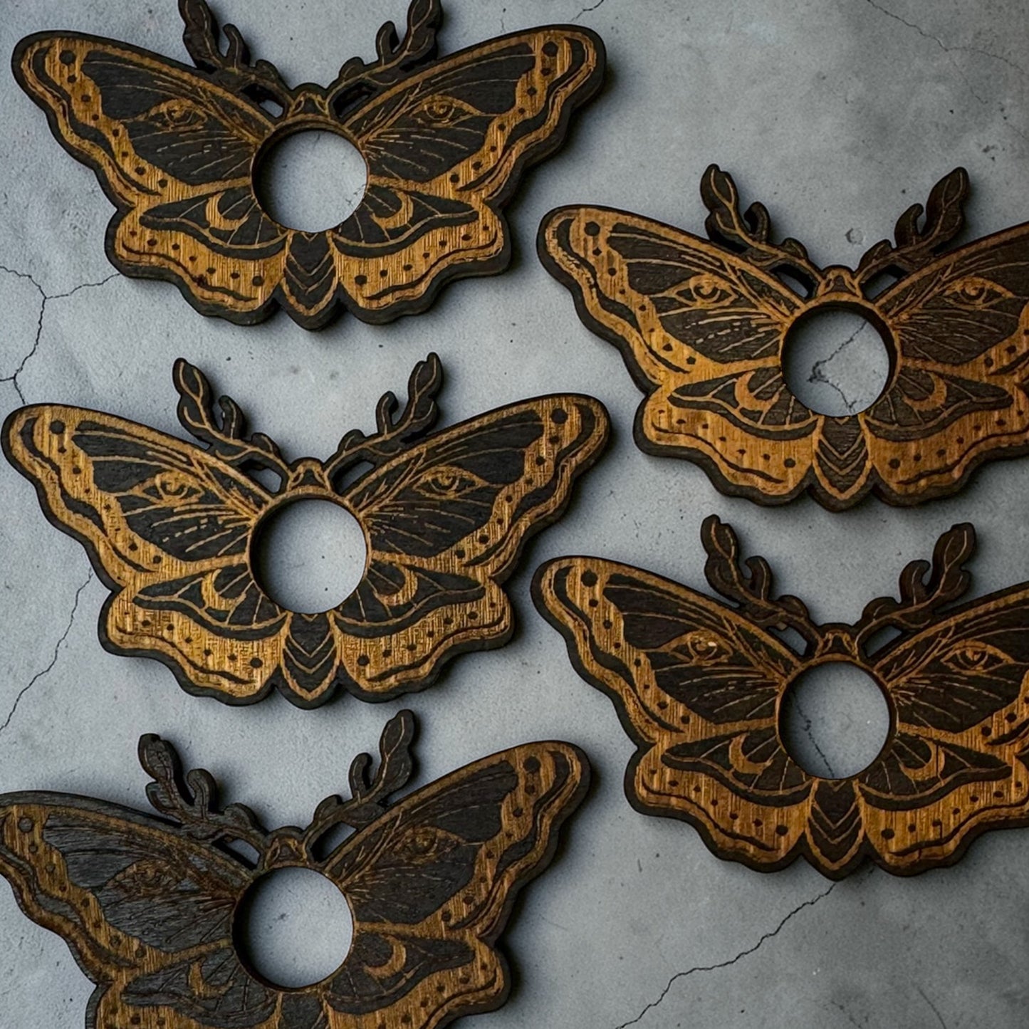 Buttermoth Wooden Sphere Stand