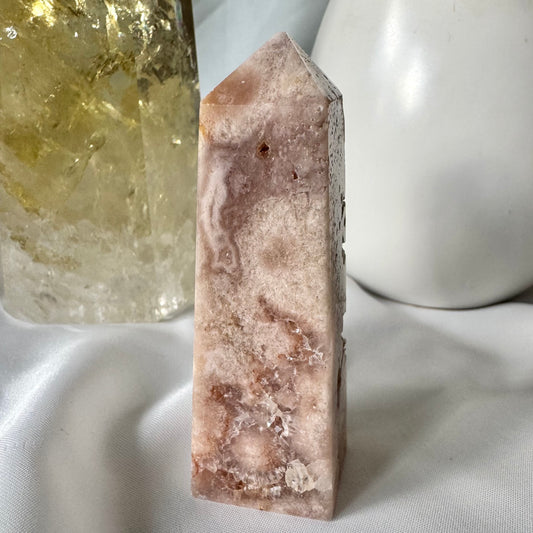 Pink Amethyst and Flower Agate Point (n) 9cm