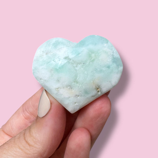 Australian Chrysoprase Heart Carving