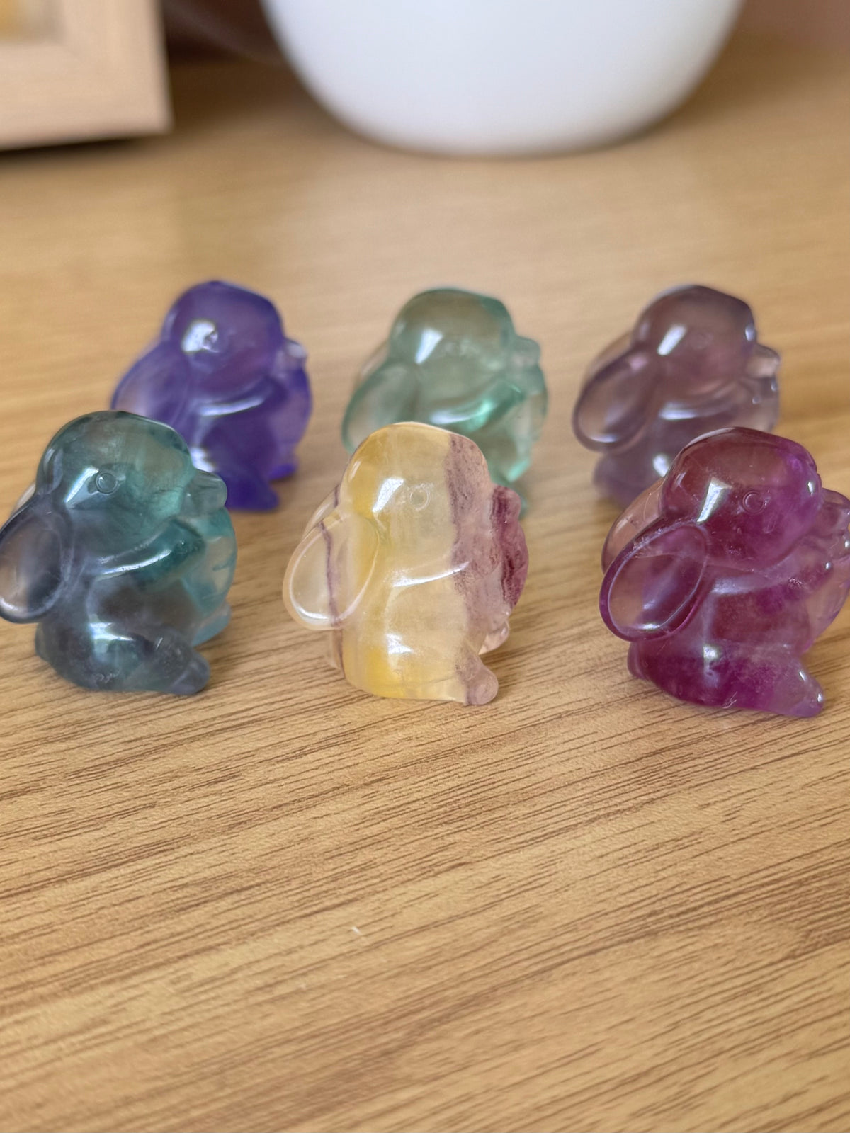 Fluorite Bunny with Carrot Carvings ~ Choose Your Own