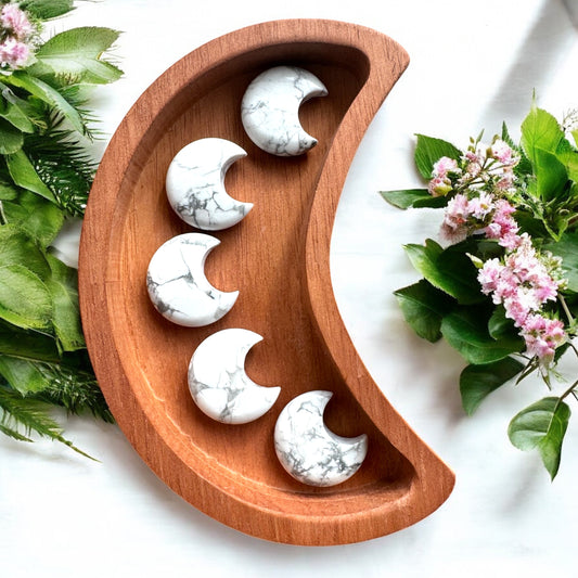 Howlite Moon Carvings