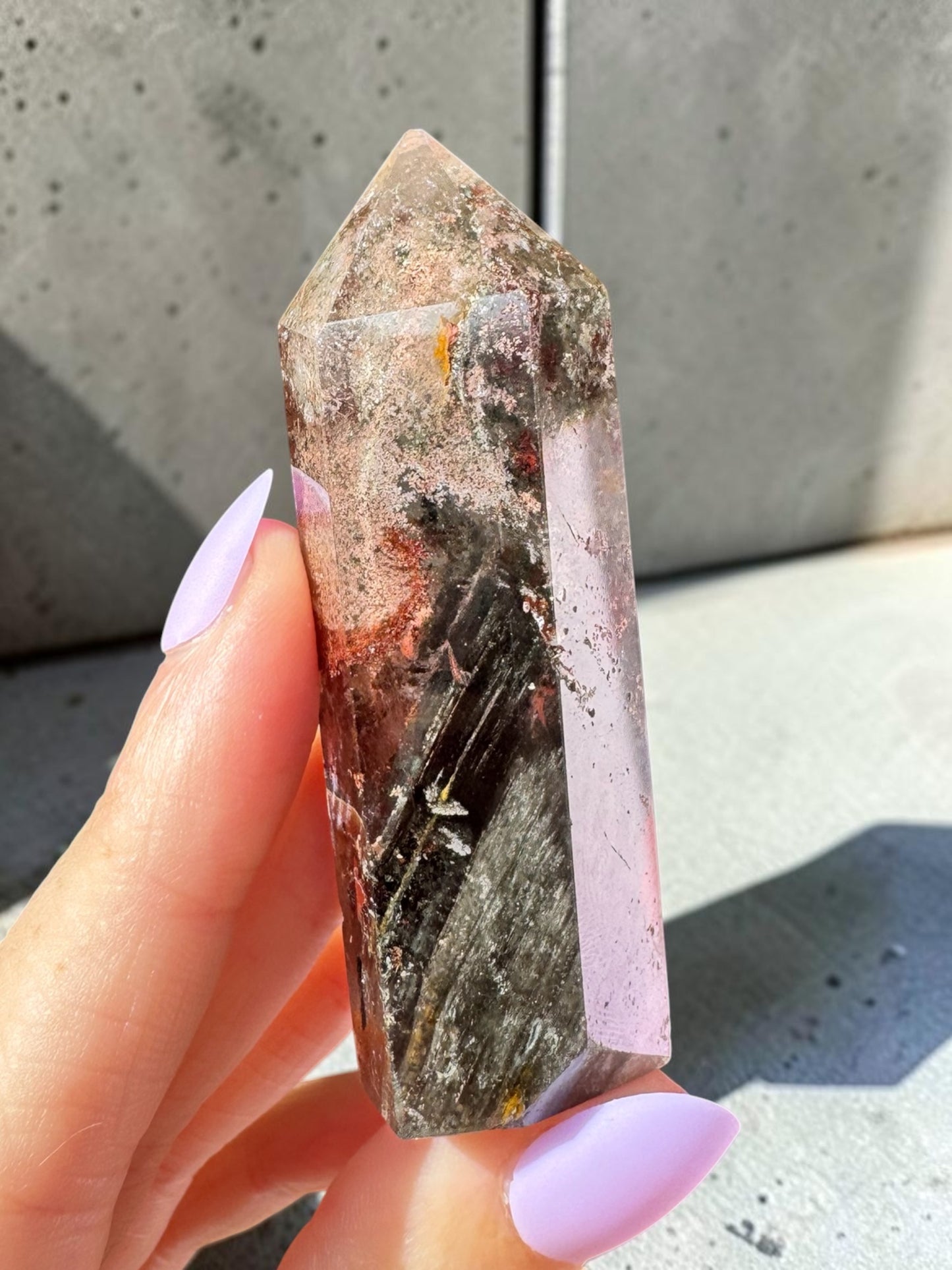 Garden Quartz (lodolite) Point