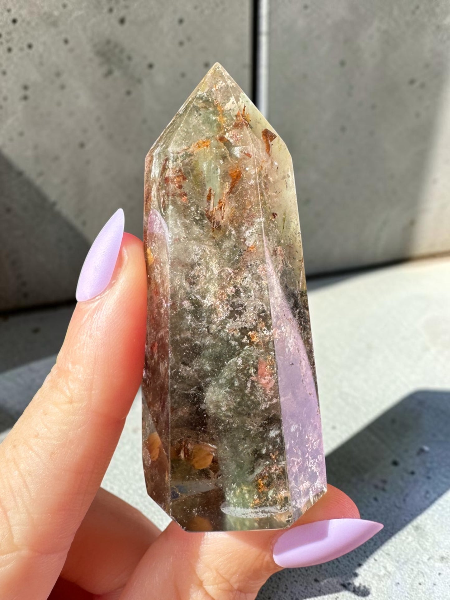 Garden Quartz (lodolite) Point