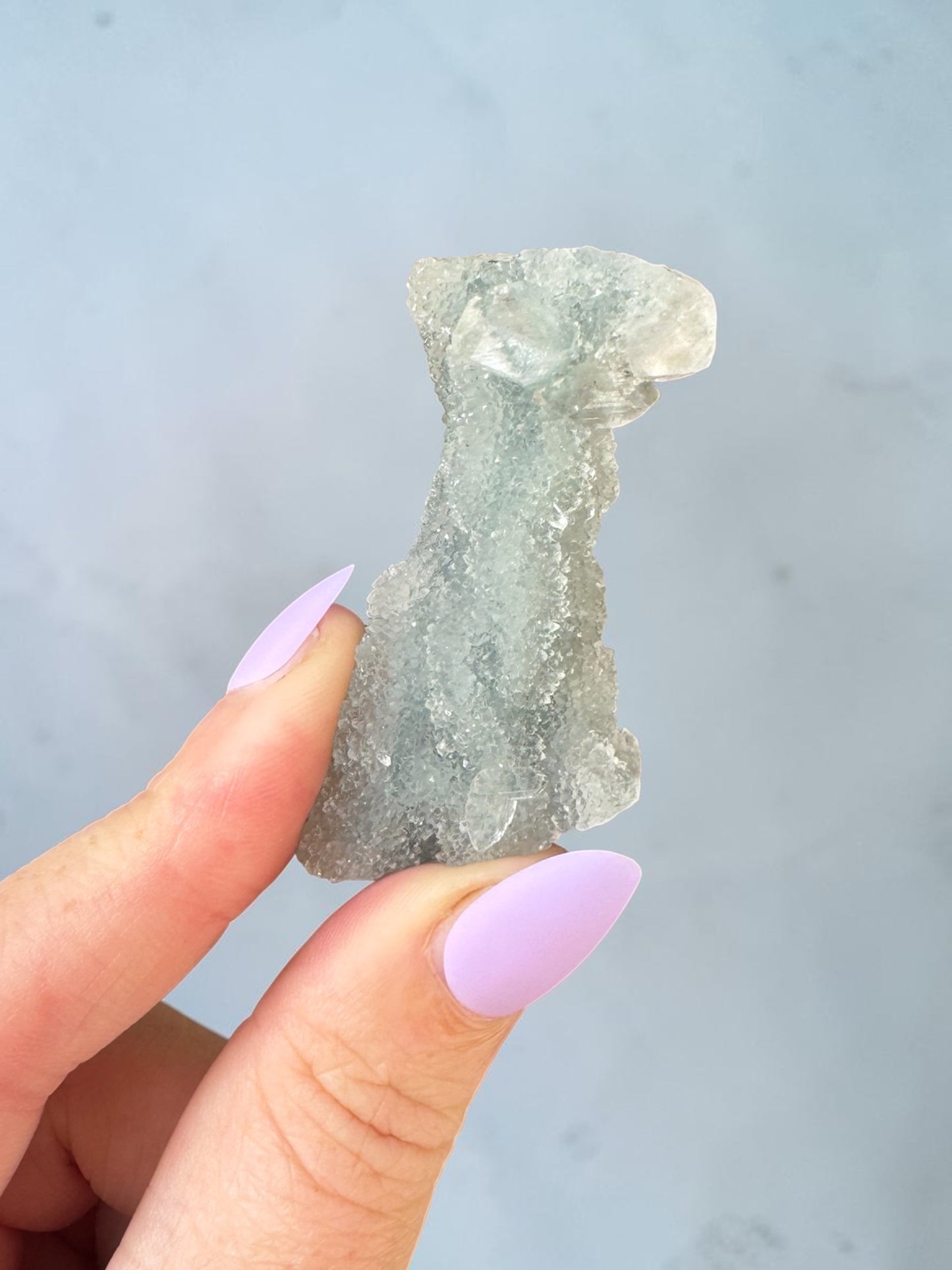 Denim Blue Chalcedony Cluster Specimen