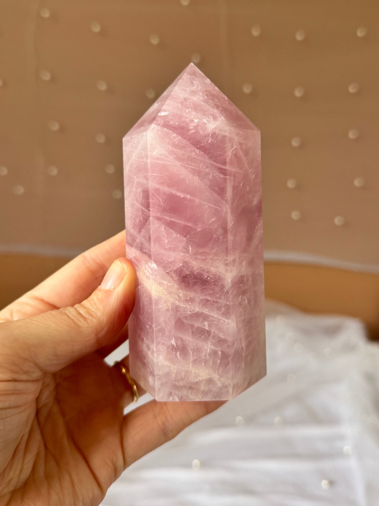 Lavender Rose Quartz Tower (Q)