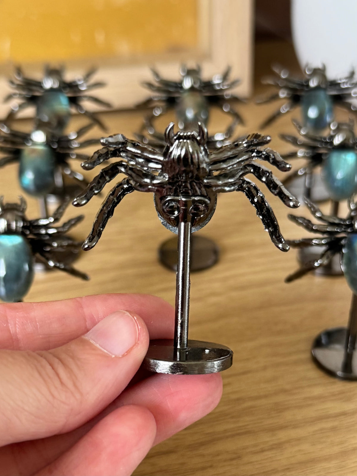 Labradorite Spiders on Stands | Intuitively Chosen