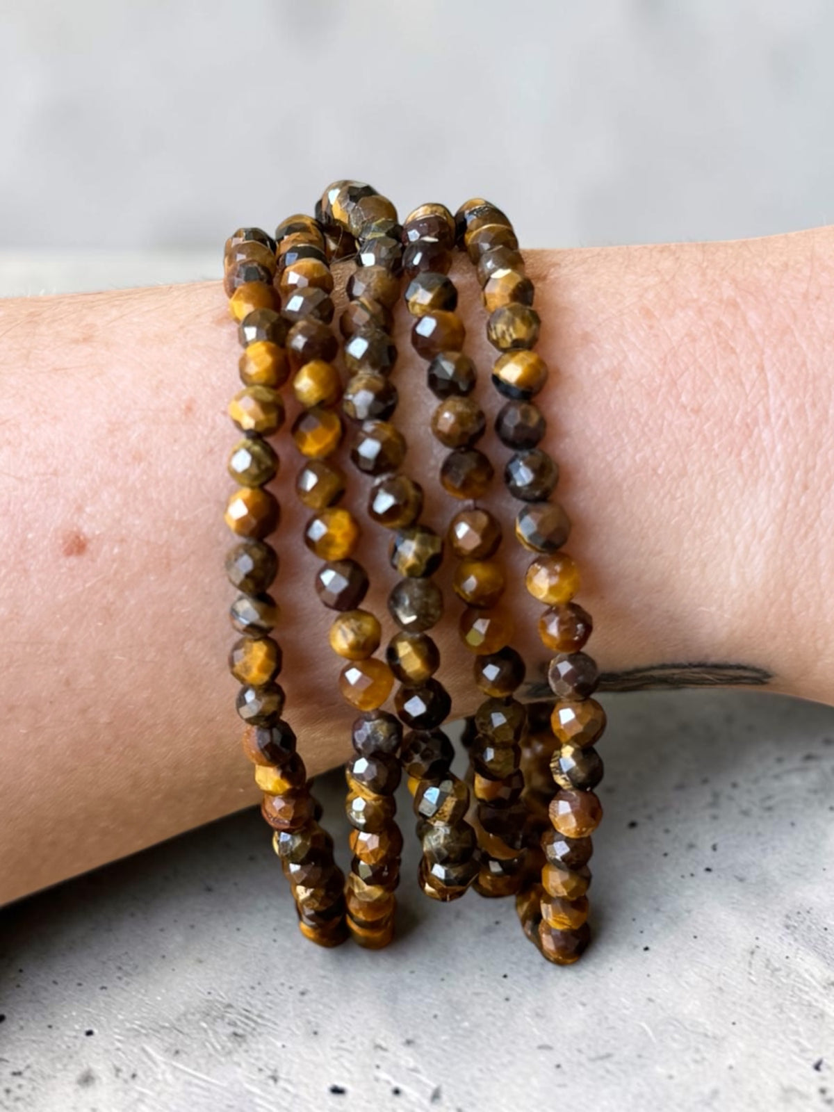 Tigers Eye Faceted Bead Bracelets