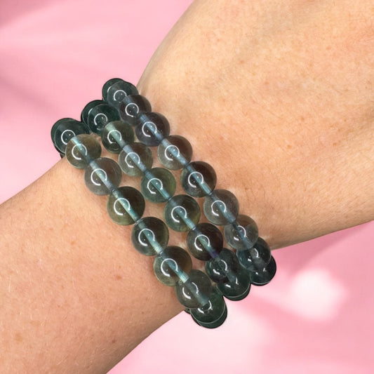 Blue Fluorite 8mm Bead Bracelet