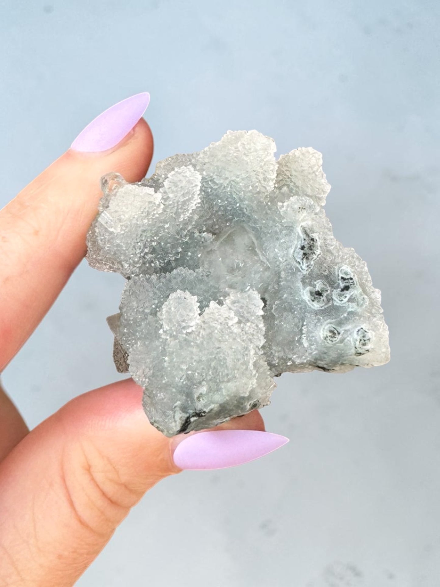 Denim Blue Chalcedony Cluster Specimen