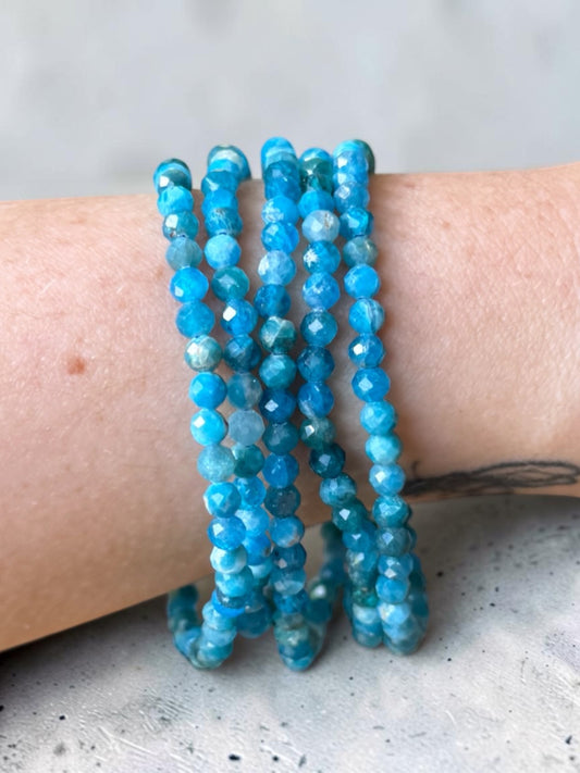 Apatite Faceted Bead Bracelets