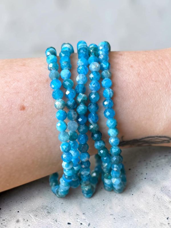 Apatite Faceted Bead Bracelets
