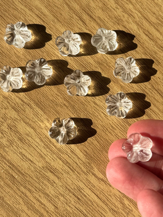 Clear Quartz Mini Flower Carving | Intuitively Chosen