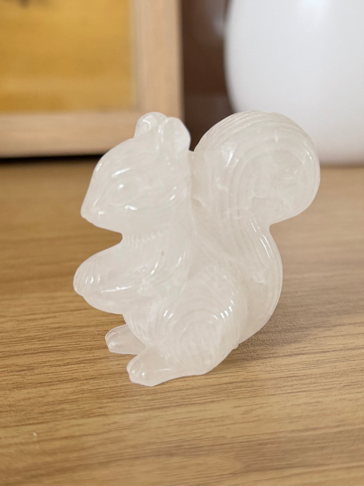Quartz Squirrel Carving