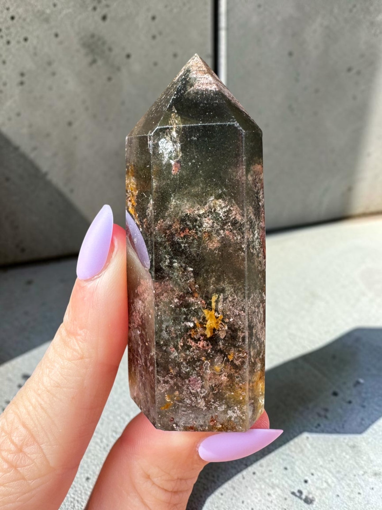 Garden Quartz (lodolite) Point