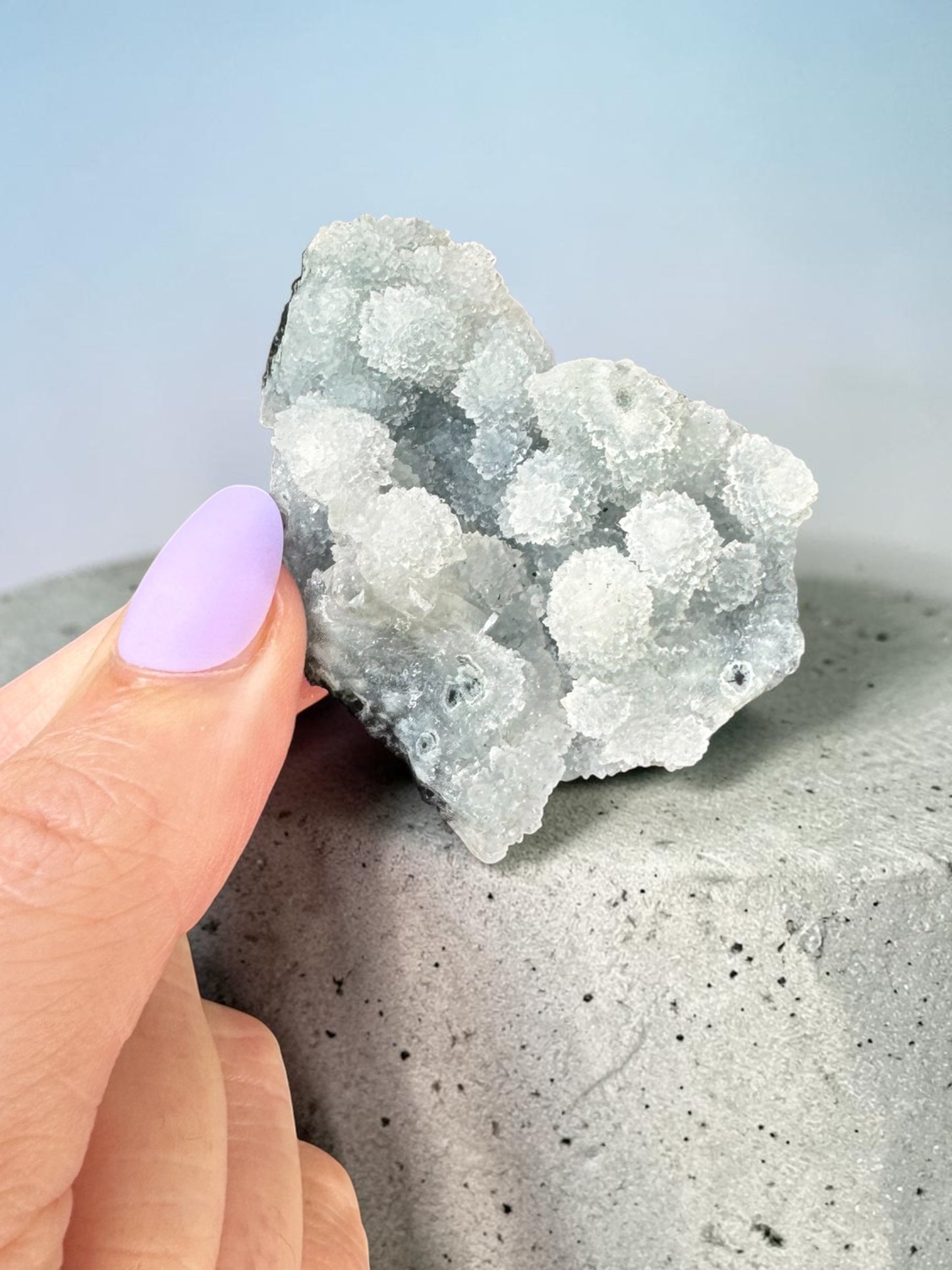 Denim Blue Chalcedony Cluster Specimen