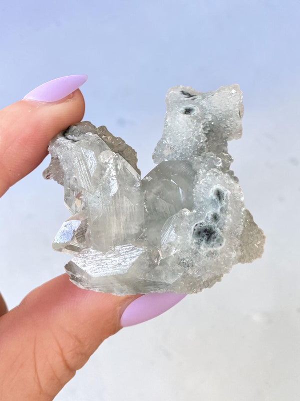 Denim Blue Chalcedony Cluster Specimen
