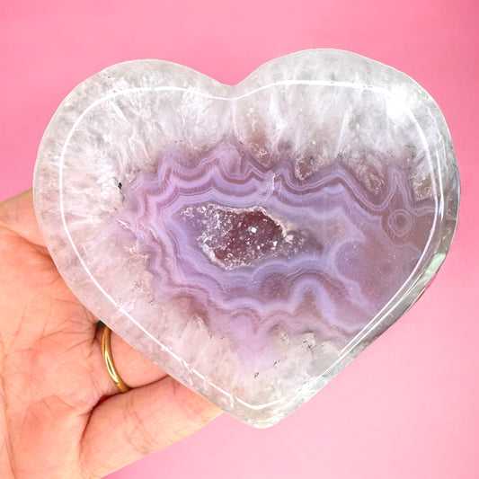 Druzy Agate Heart