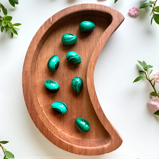 Malachite Mini Egg Carvings | Intuitively Chosen