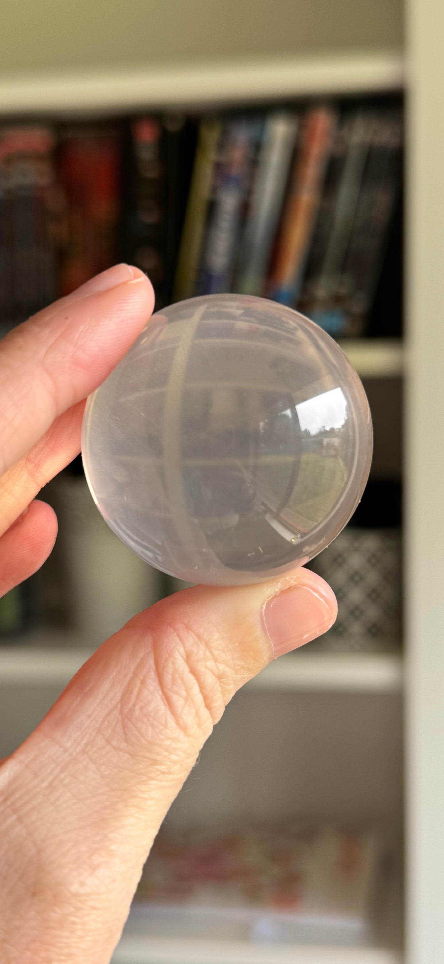 HQ Lavender Hue Water Rose Quartz Sphere with Asterism