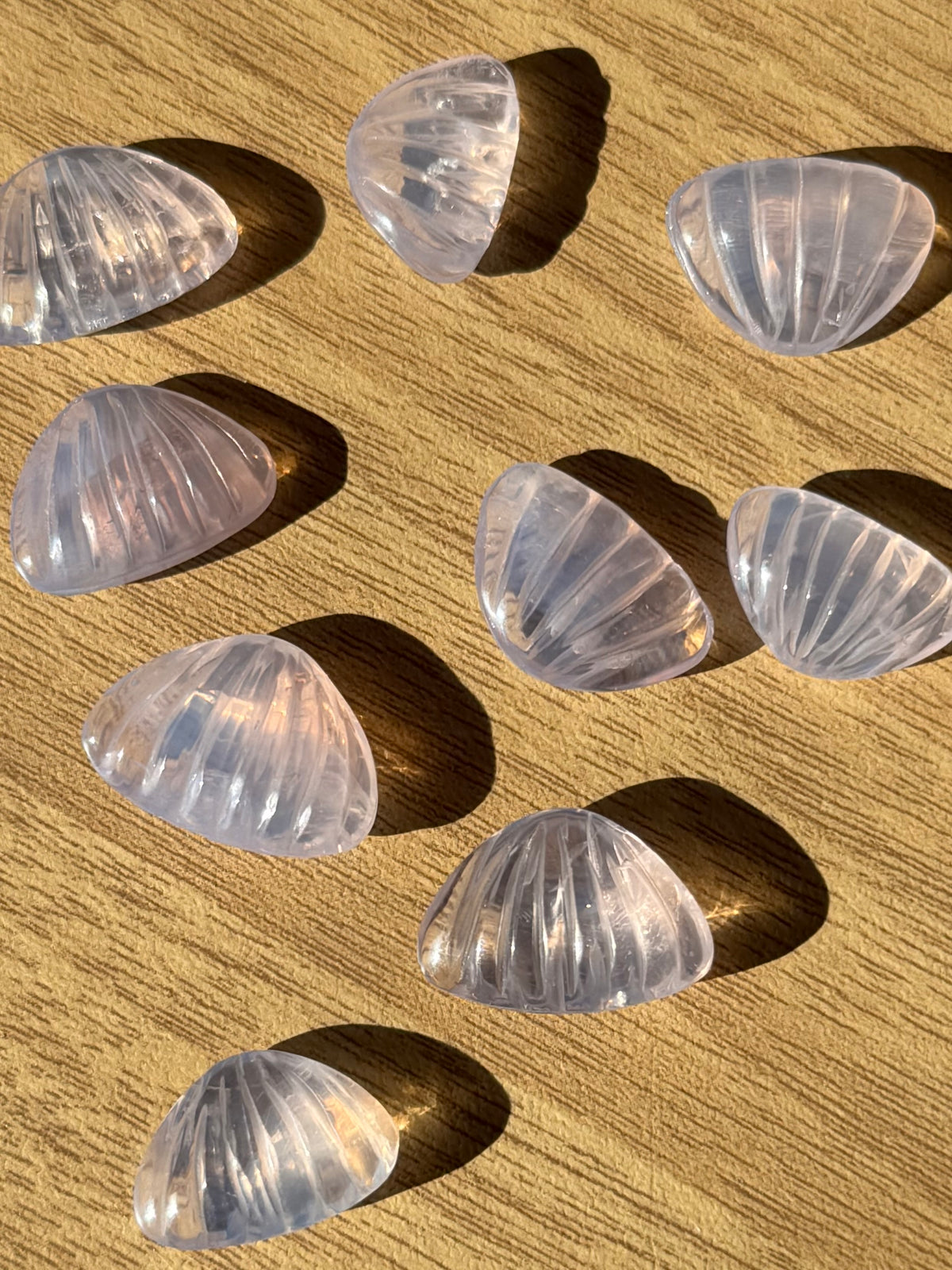 Lavender Moon Quartz Mini Shell Carving | Intuitively Chosen