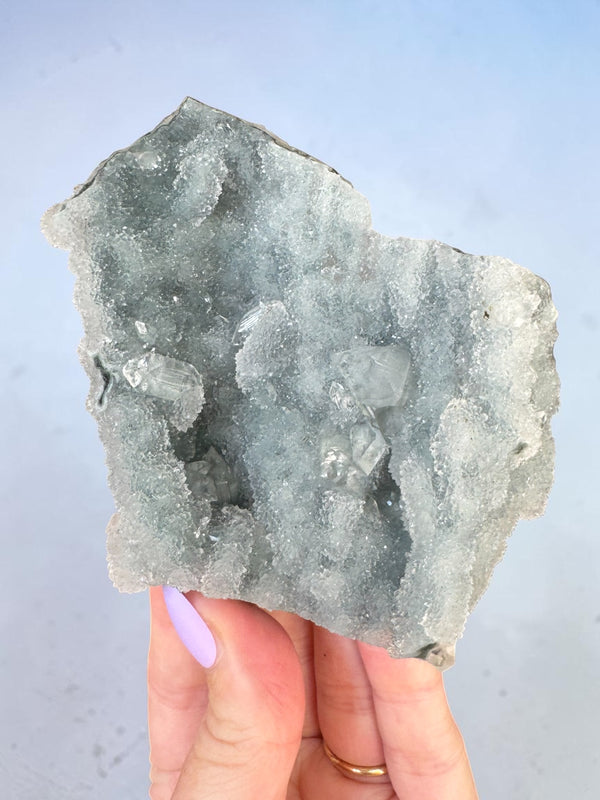 Denim Blue Chalcedony Cluster Specimen
