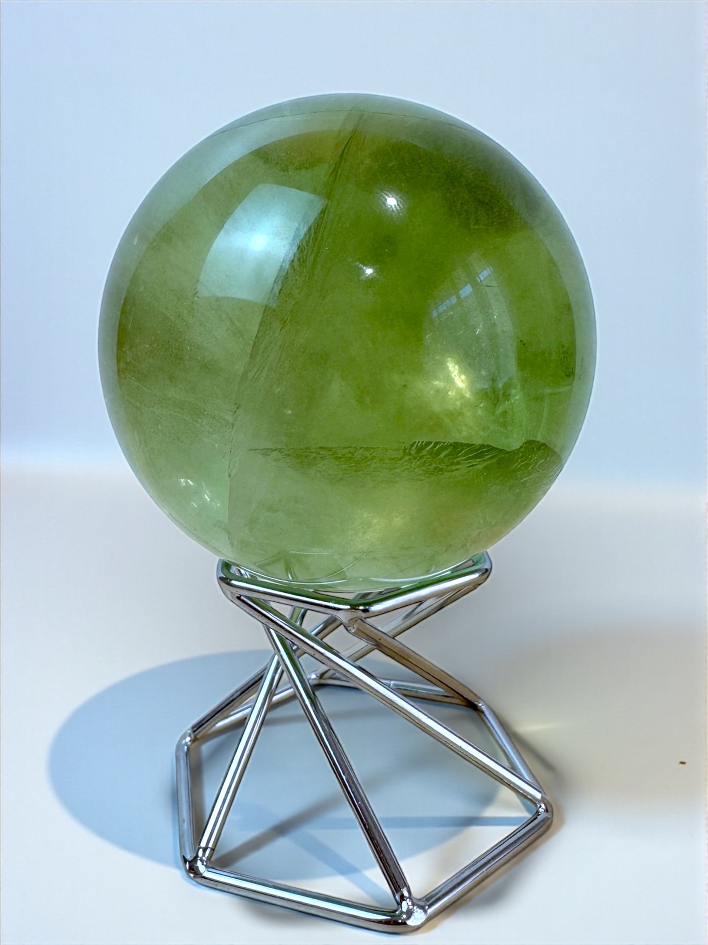 Green Apple Fluorite Sphere 6cm