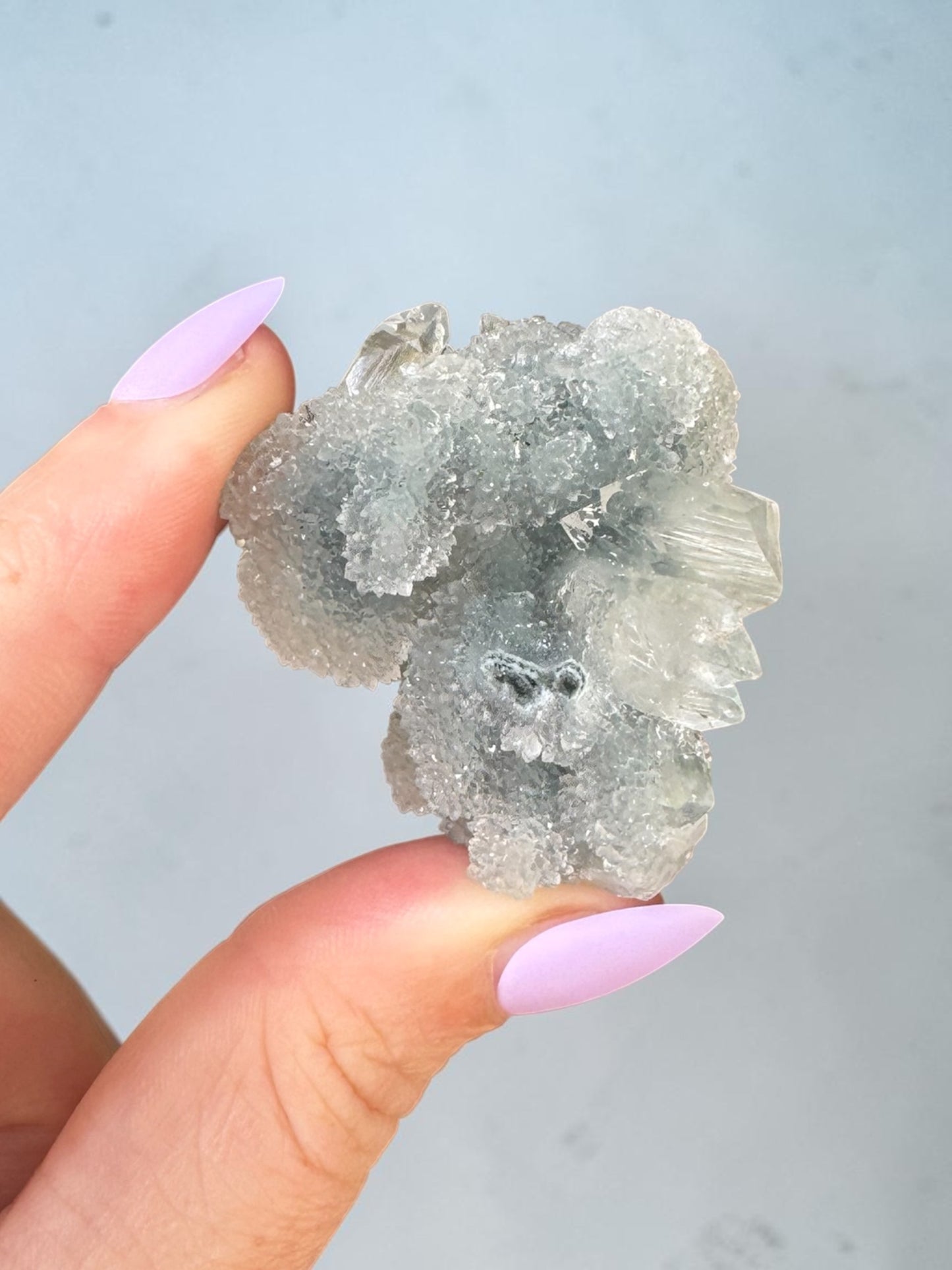Denim Blue Chalcedony Cluster Specimen