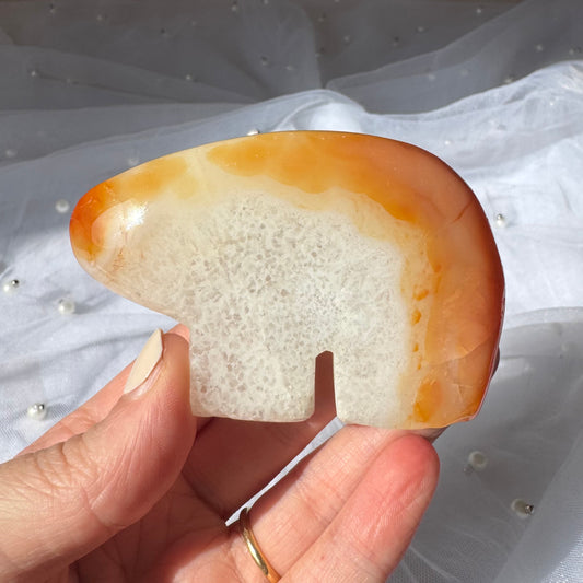 Carnelian Bear Carving