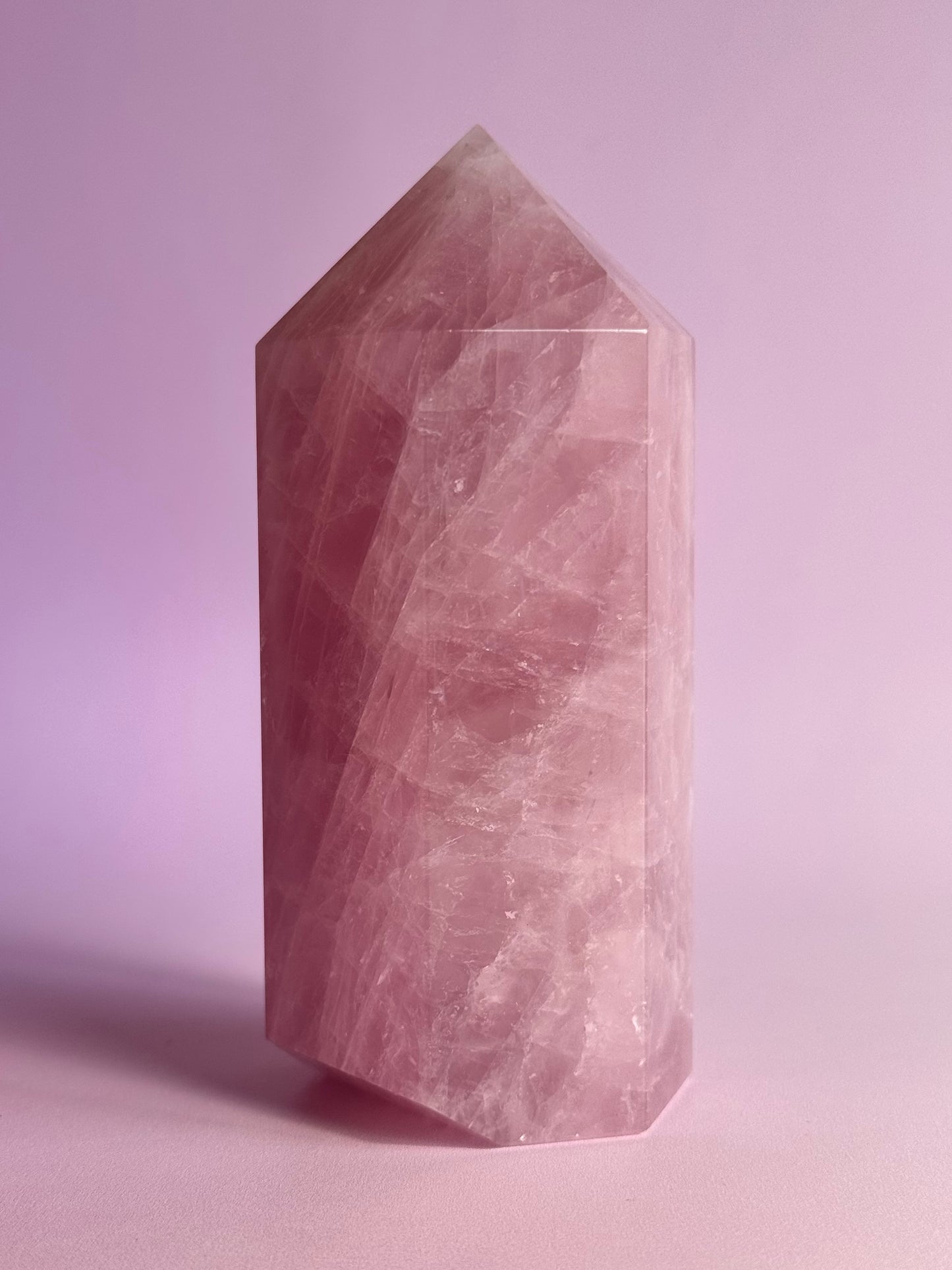 Lavender Rose Quartz Tower (S)