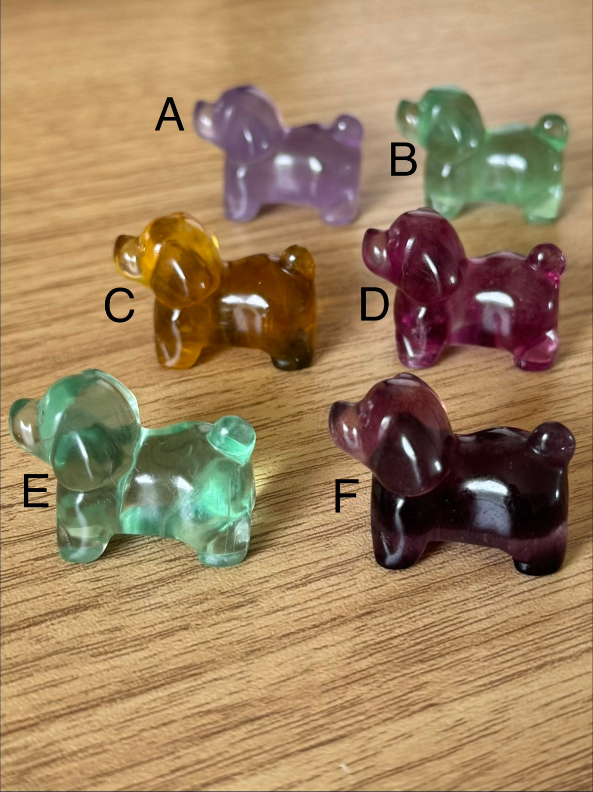 Fluorite Dog Carvings ~ Choose Your Own