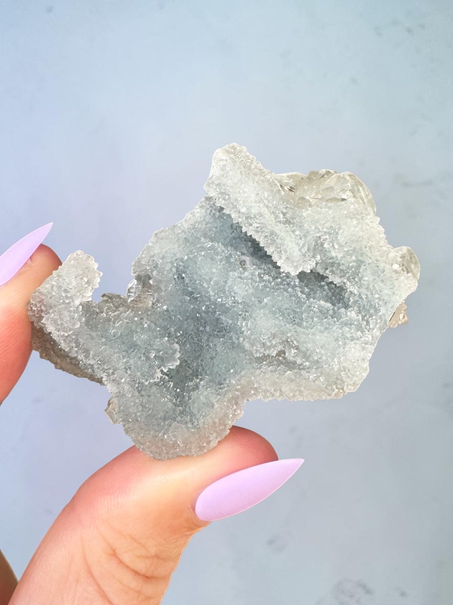 Denim Blue Chalcedony Cluster Specimen