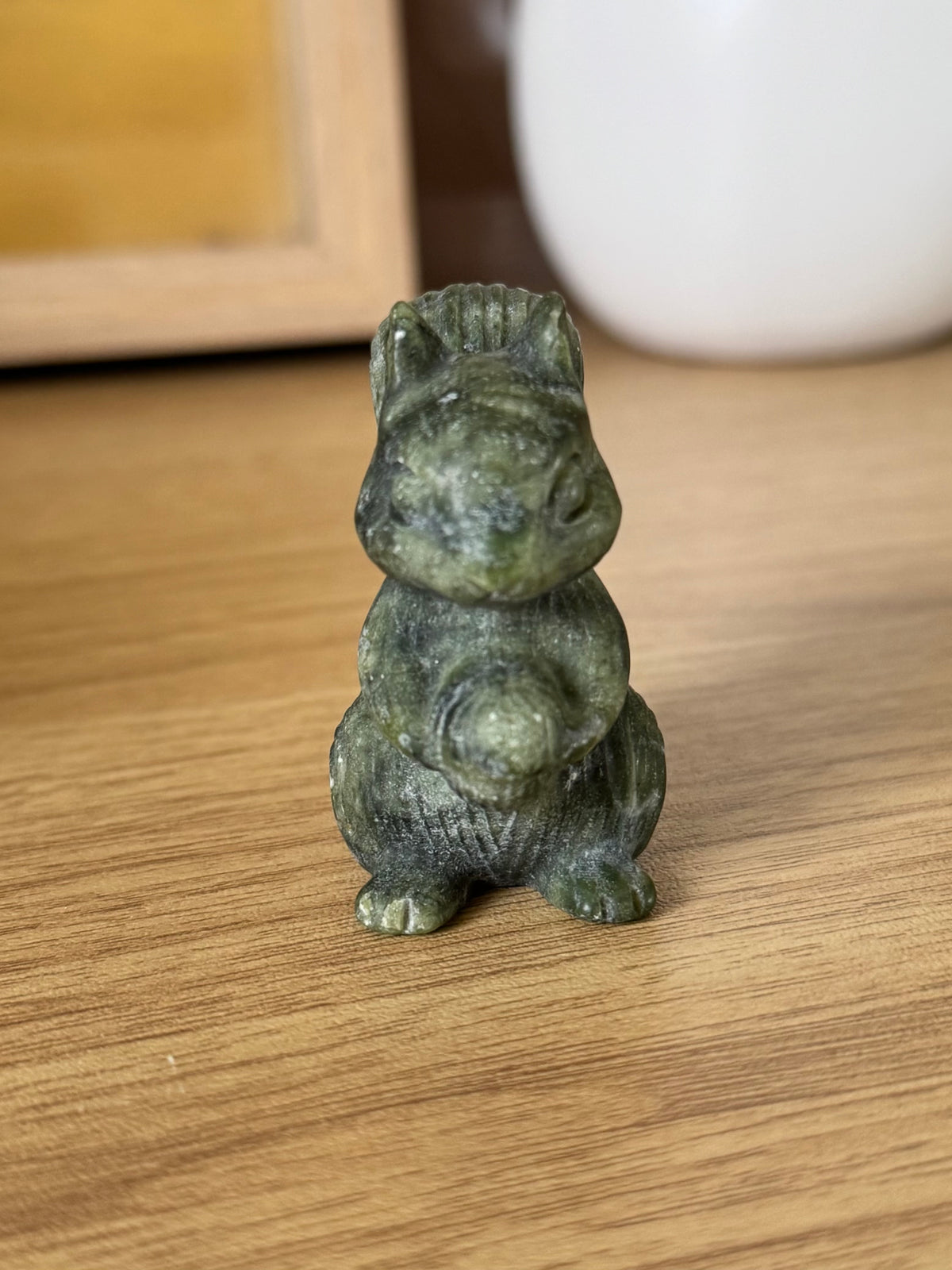 Serpentine Squirrel Carving