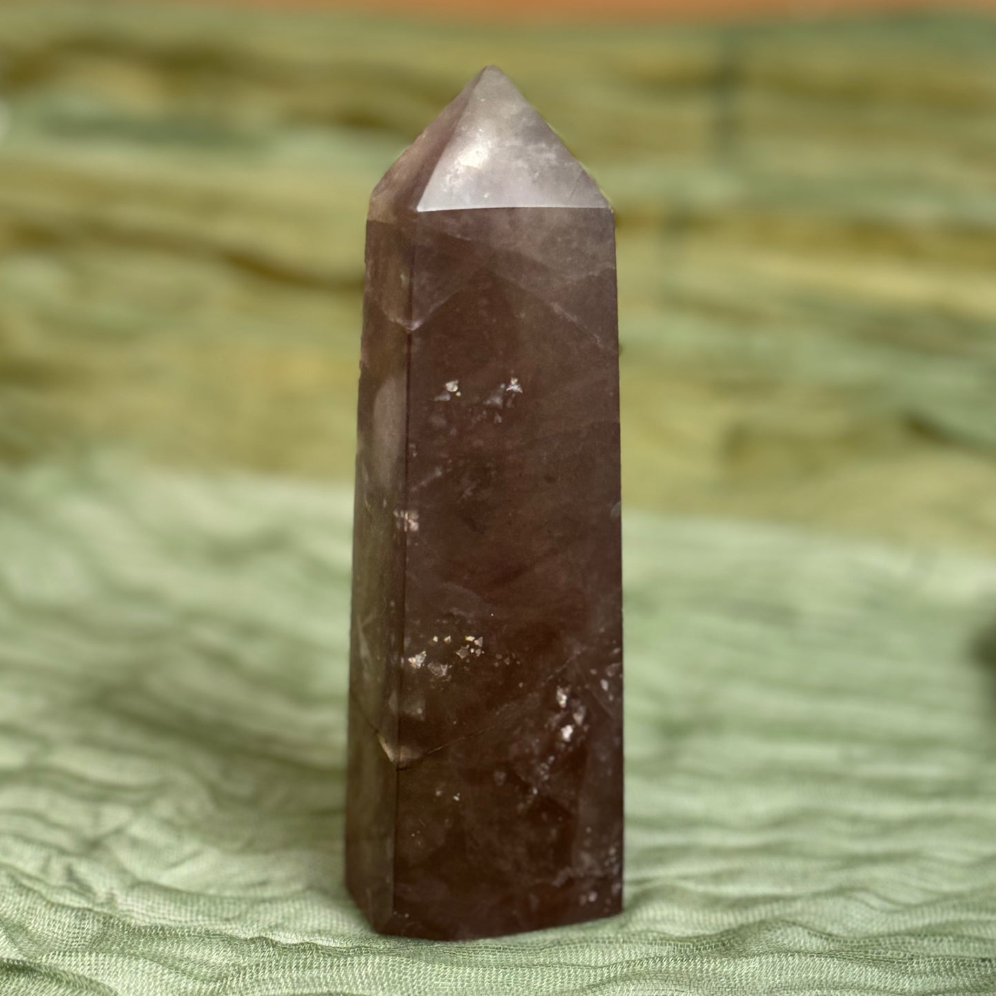 Purple Fluorite and Mica Tower