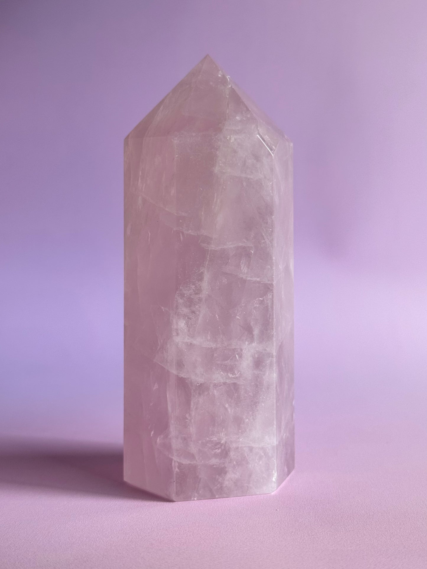 Lavender Rose Quartz Tower (T)