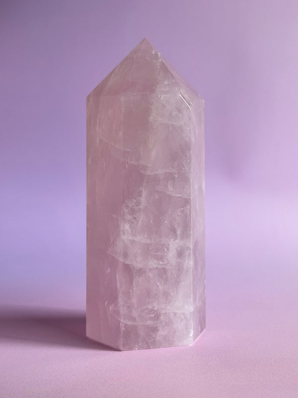 Lavender Rose Quartz Tower (T)