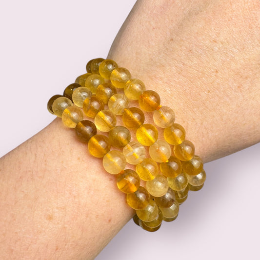 Yellow Fluorite 8mm Bracelets