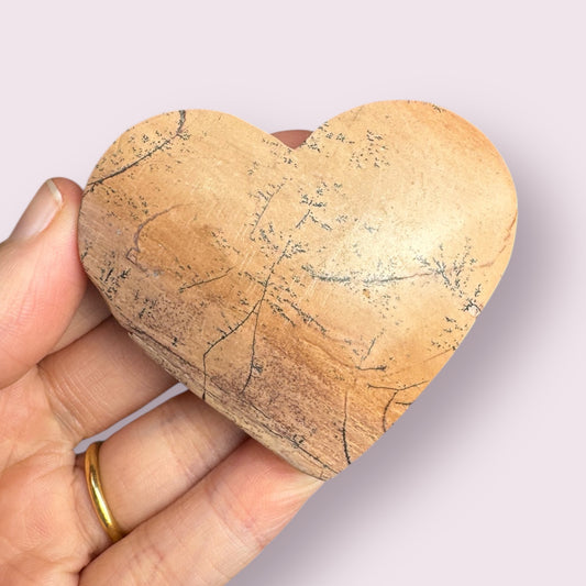 Picture Jasper Heart Carving