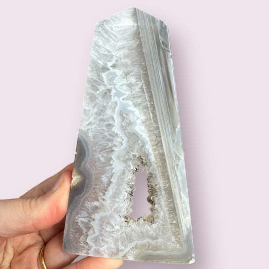 Druzy Agate Tower