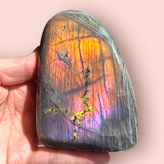 Purple/Orange Labradorite Freeform (wobbly)