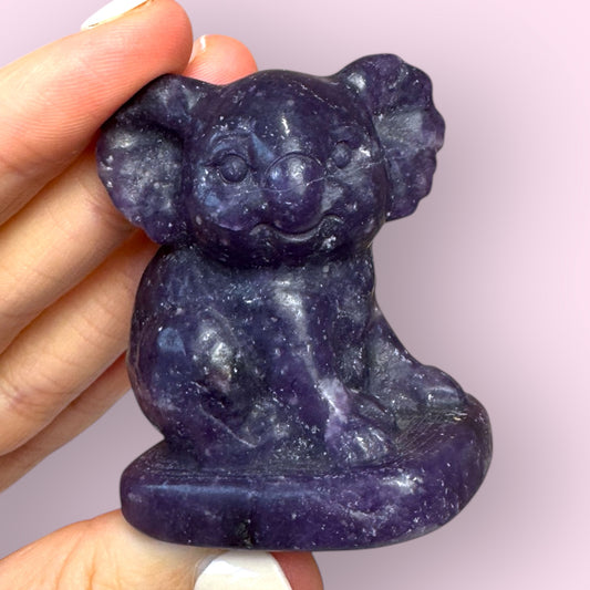 Lepidolite Koala Carving