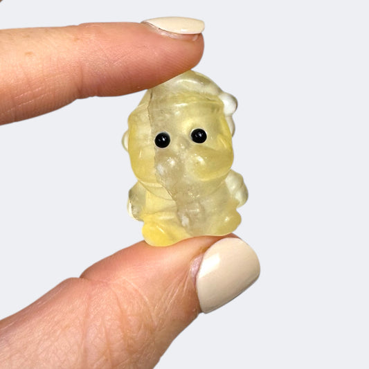 Mini Fluorite Santa Carving