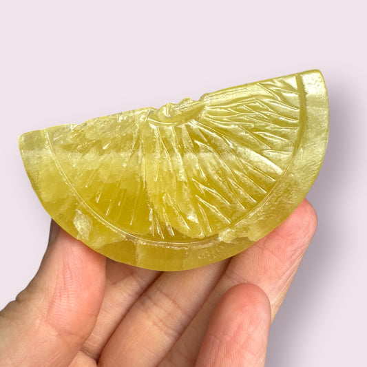 Lemon Calcite Citrus Slice Carving