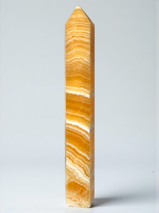 Banded Orange Calcite Tower