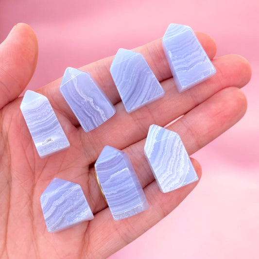 Mini Blue Lace Agate Points | Intuitively Chosen