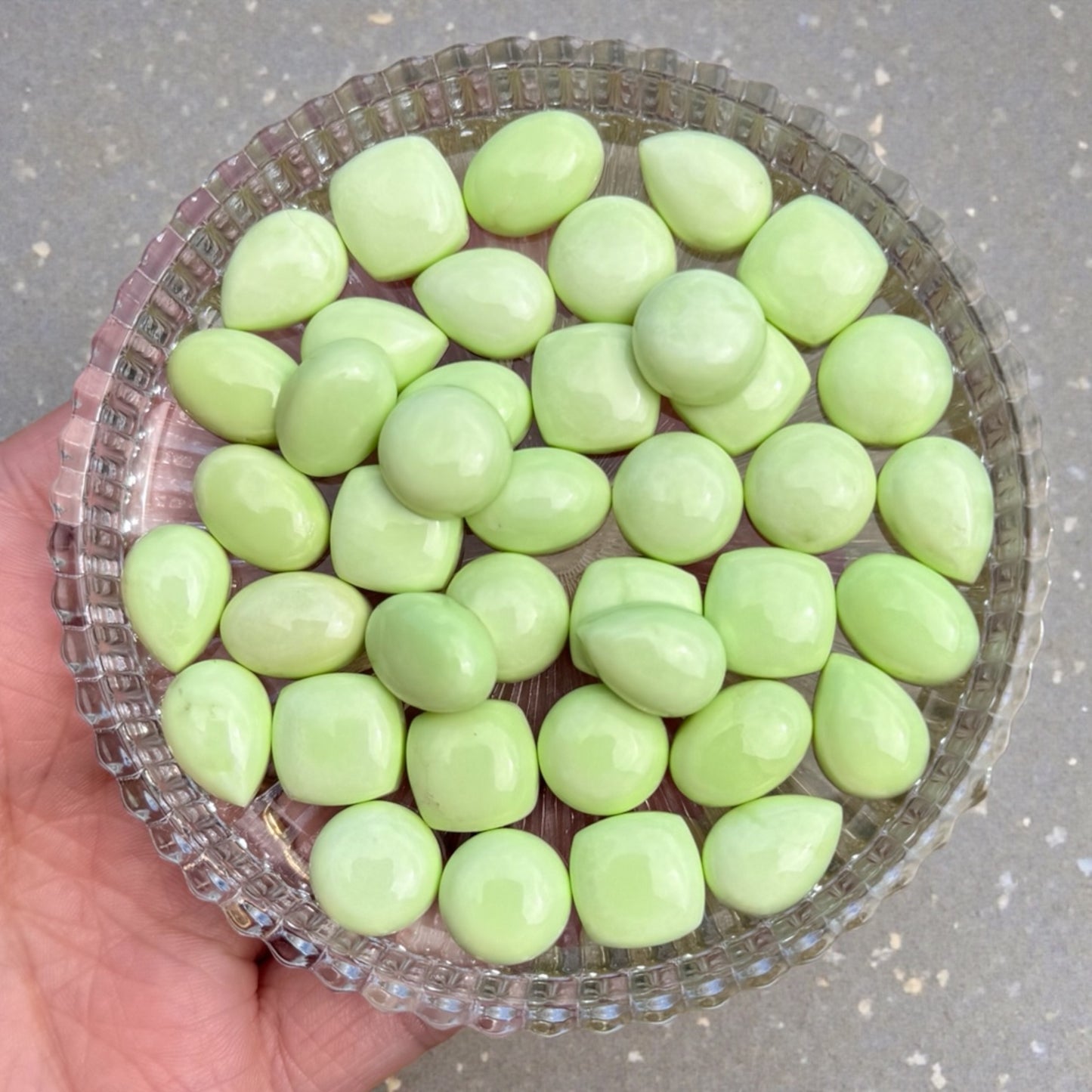 Lemon Chrysoprase Mini Cabochons