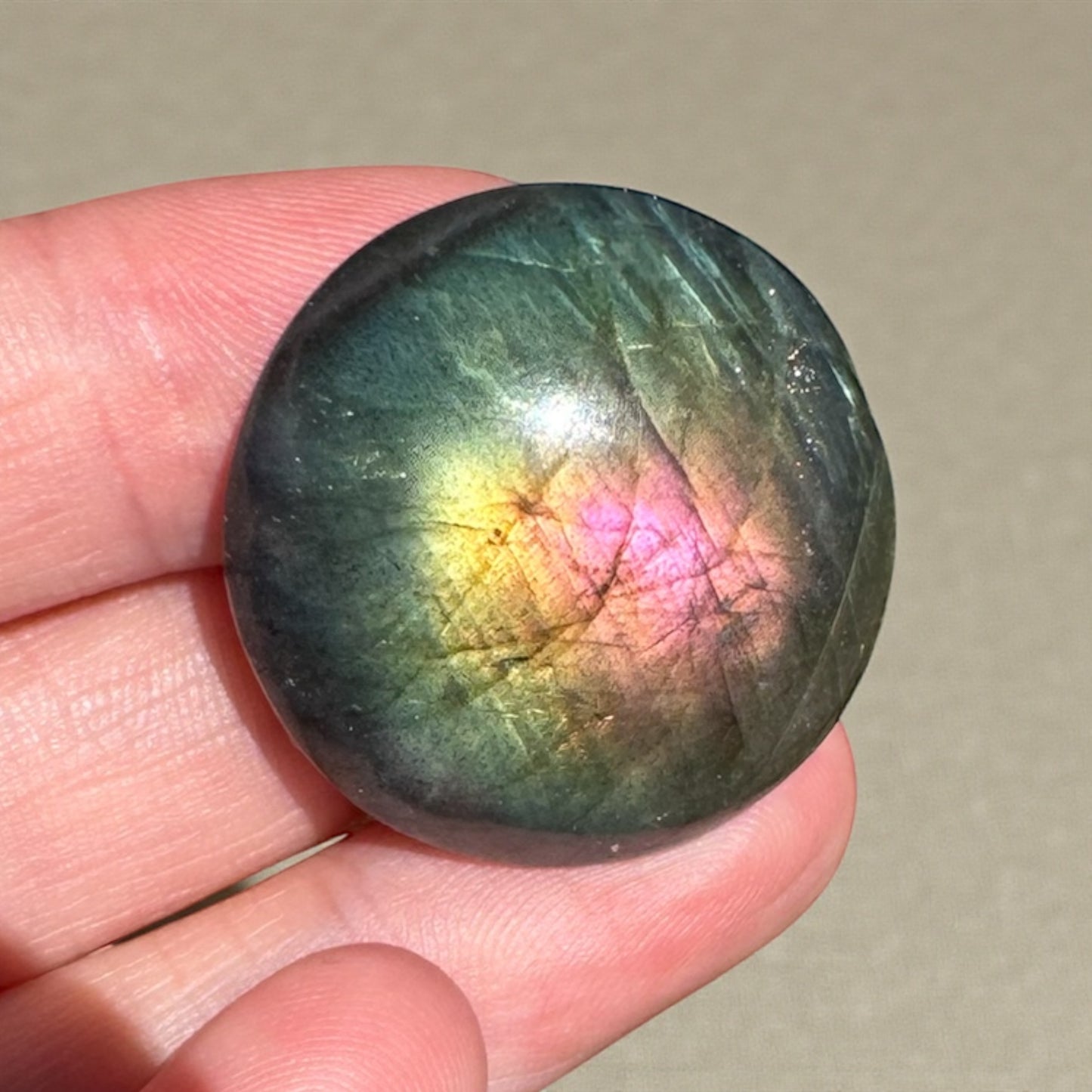 Labradorite Button