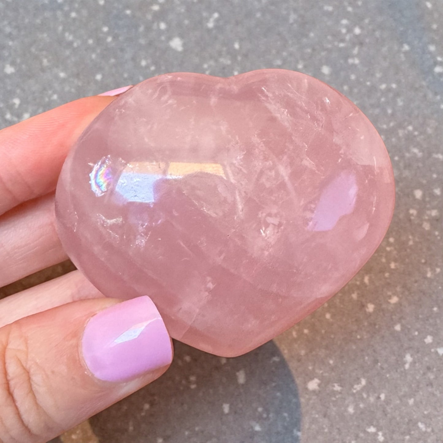 Rose Quartz Heart Carving