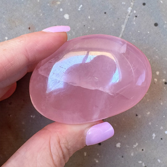 Rose Quartz Palmstone (d)