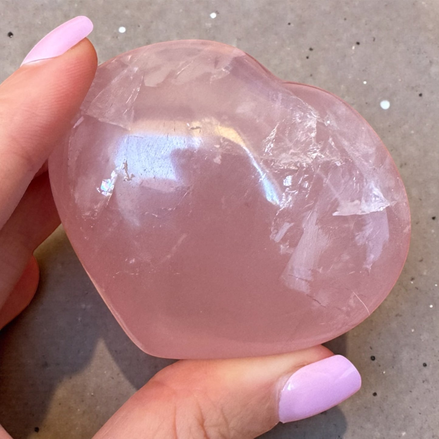 Rose Quartz Heart Carving